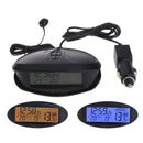 Digital Car LED Clock Thermometers Voltmeter Time Alarm Backlight Outdoor Indoor
