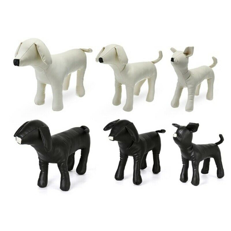 Leather Dog Mannequins Standing Position Dog Models Toys Pet Animal Shop Di
