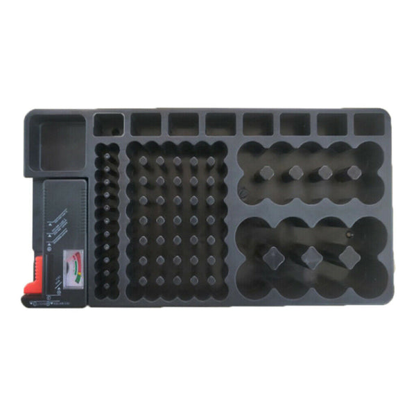 Black Battery Storage Box Case For AAA AA 9V C D Batteries