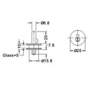 Universal Sliding Glass Showcase Lock Furniture Drawer Cabinet Lock