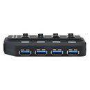 USB 3.0 Hub, 4-Port Super Speed Powered USB Hub Splitter with independent S