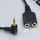 2.5mm Plug to 3.5mm Headphone+Mic Jack Adapter Cable for Panasonic Phone