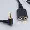 2.5mm Plug to 3.5mm Headphone+Mic Jack Adapter Cable for Panasonic Phone