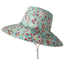 Fashion Kid Sun Hat Polyester Flower Brim Beach Headwear Quick-Drying Light Blue