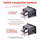 12V 35A 4 Pin Fog Light Rocker Switch with LED for Car Truck Dash (Yellow) A