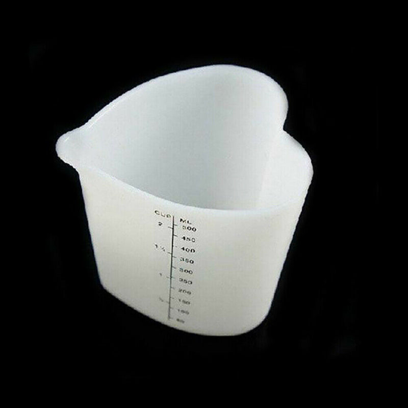 1 x Baking Kitchen 500ml Silicone Measuring Cup Double Scales Stir Pour