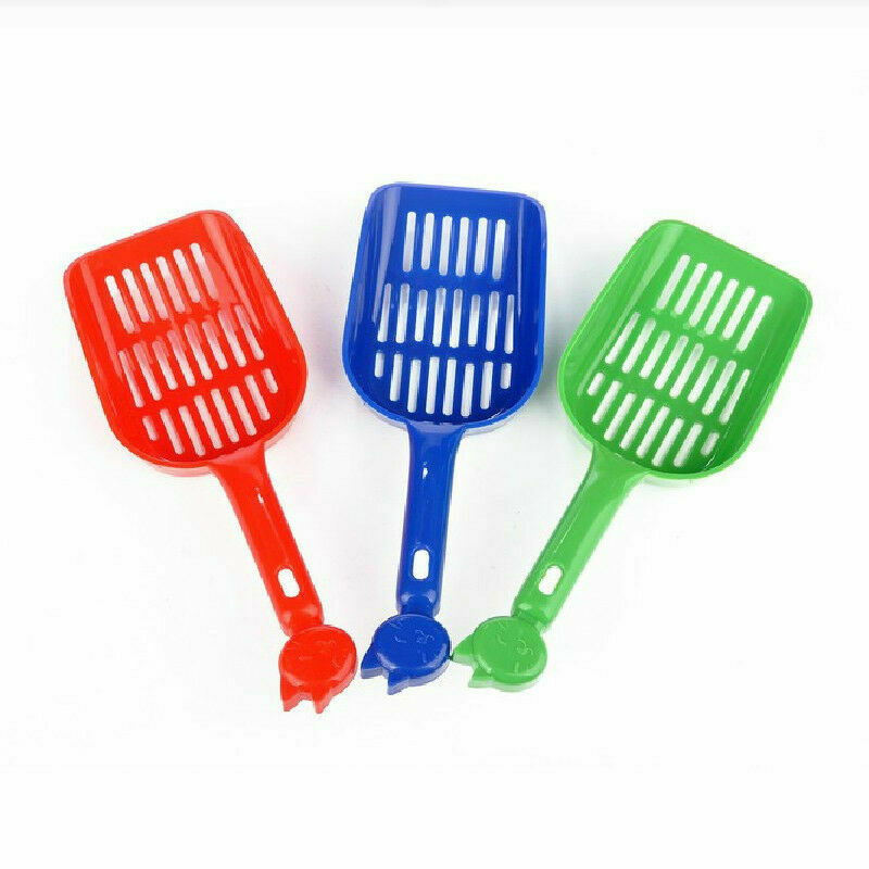 Cat Dog Pet Plastic Litter Tray Scoop Spoon Waste Scooper Poop S poo Shovel X1B8