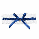 Bride's Bridal Wedding Garters Satin Bowknot Flowers Royalblue P2K5