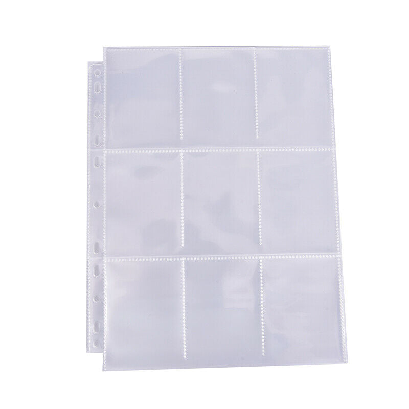 10 Sheets/90 Cards Replaceable Board Game Cards Holder PP Game Cards Page FT