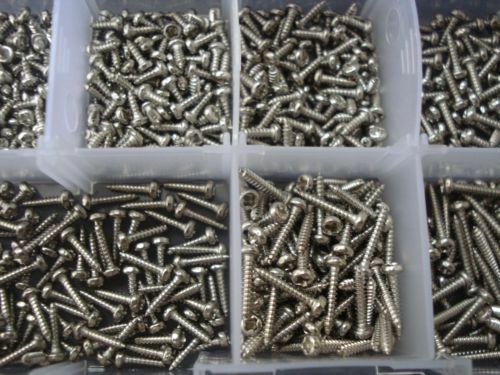 M1.7 Stainless Steel Phillips Pan Head Self Tapping Screws Assortment Kit 700pcs