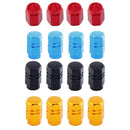 Motorbike 12x12MM Car Red Wheel Tyre Tire Valve Dust Stems Air Cap Pack of 4