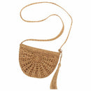 Straw Crossbody Bag Women Weave Shoulder Bag Round Summer Beach Purse and H U1F4