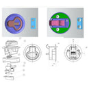 Latch Hatch Round Pull LatchLatch Flush Pull For1/4 Door Boat Deck Hatch RV