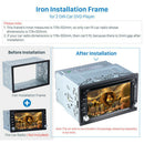 Universal Car Stereo Double 2Din Fitting Cage Mounting Kit Radio Headunit Plate