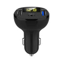 Digital Display Type-C+QC3.0 Fast Charging USB Car Charger for Phone Tablet