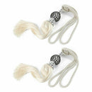 1 pair Tassel plum Curtains hanging ball for Home Decorationï¼ˆwhiteï¼‰