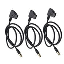 For TV Logic Monitor 4pin Mini XLR to D-tap Coiled Spring Power Cable 3 Pack