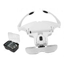 Head Glass LED Visor Head Loupe Repair Magnifier 5 Lens X 1.5X 2X 2.5X 3.5X
