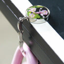 Handbag hanger Lotus pattern floral handbags folding purse hanger holder ho