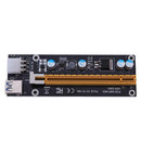 USB 3.0 PCI-E Express 1x  Extender Riser Card Adapter 6PIN Power Cable