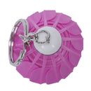 Rose Red Plastic Badminton Dangling Pendant Keychain Key Ring Pendant G3N4