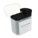 Wooden Charcoal Cotton Swabs - 200 Pack - Double Sided Tips Sticks for Makeup,