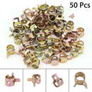 50X 6mm Fuel Oil Line Water Hose Pipe Fastener Spring Clips Tube Clamp New