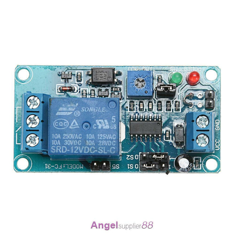 DC 12V Delay Relay Time Delay Turn on/Delay Turn off Vibration Switch Modul