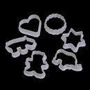 6pcs animal plastic cookie biscuit cutters pastry fondant moulds cake decor tool