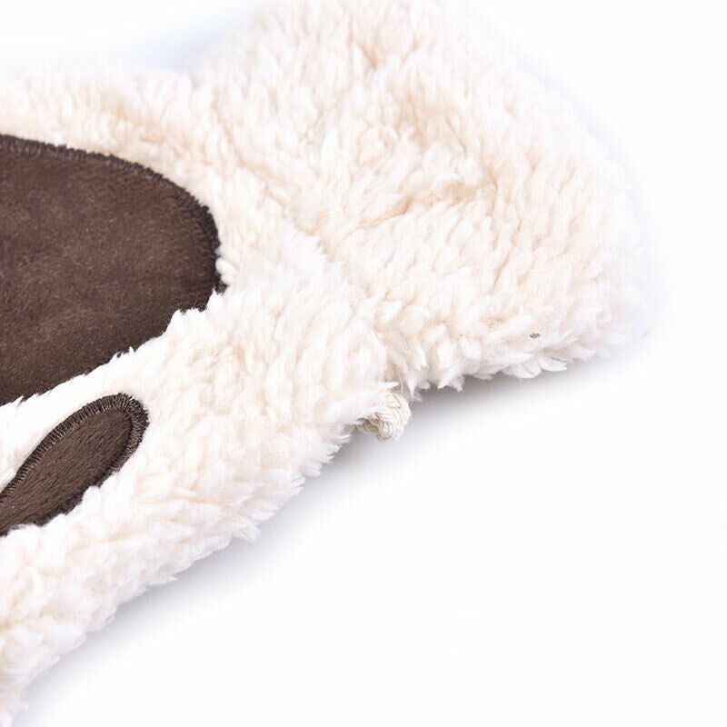 Women Cute Cat Claw Paw Mittens Warm Soft Plush  Fingerless  Bear Cat Gloves Hn