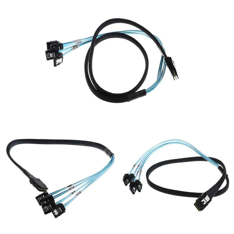 1.5ft 6Gbps Mini SFF-8087 36Pin to 7Pin Sata Hdd Hard Drive Splitter Cable