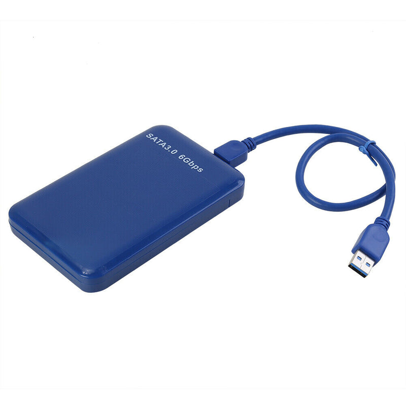 2.5 inch USB3.0 to SATA 3.0 HDD Hard Disk Drive External Case Box (Blue)