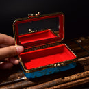 Double Support Iron Clip Lipstick Case With Mirror Inside & Snap-On Closure Gw