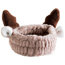 Cute Soft Carol Fleece Women Antler Headband Deer Horn Makeup Shower Head W