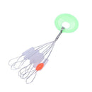 800 Pcs/100 Groups Fishing Bobber Stopper 8 In 1 Transparent Rubber Cylindr