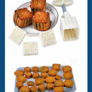 4pcs/set Moon Cakes Mooncake Mould DIY Baking Hand Pressure Pastry Mold