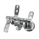 Utility Universal Chrome Toilet Seat Hinge Set Pair With Fitting Set Replacement
