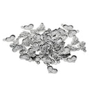 50pcs Pendant Trays Cabochon Base Setting DIY Jewelry Findings Love Heart