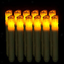 6PCS 155mm Electric LED Candle Flameless Candle with Switch Warm White