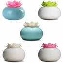 200Ml Ceramic Ultrasonic Aroma Humidifier Air Diffuser Simplicity Lotus Pur N3S9