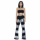 Women Summer Fashion Tie Dye Sleeveless Two-Piece Casual Clothing Set Crop