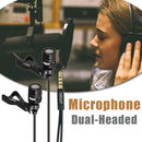 Microphone Broadcasting Recording Headed Professional Dual Studio Lavalier Lapel