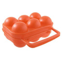 Outdoor Camping Orange Red Folding Plastic Egg Tray Box Case A7V8