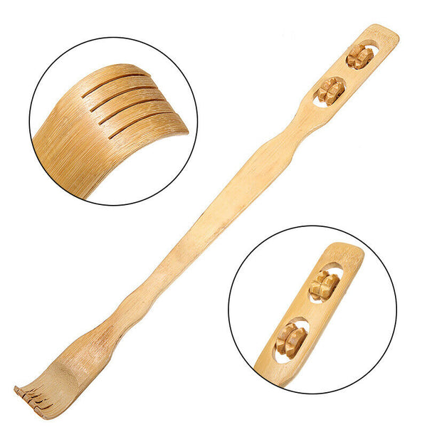 Long Bamboo Body Itch Back Scratcher Stick Scratching Aid Massage Roller 47CM #