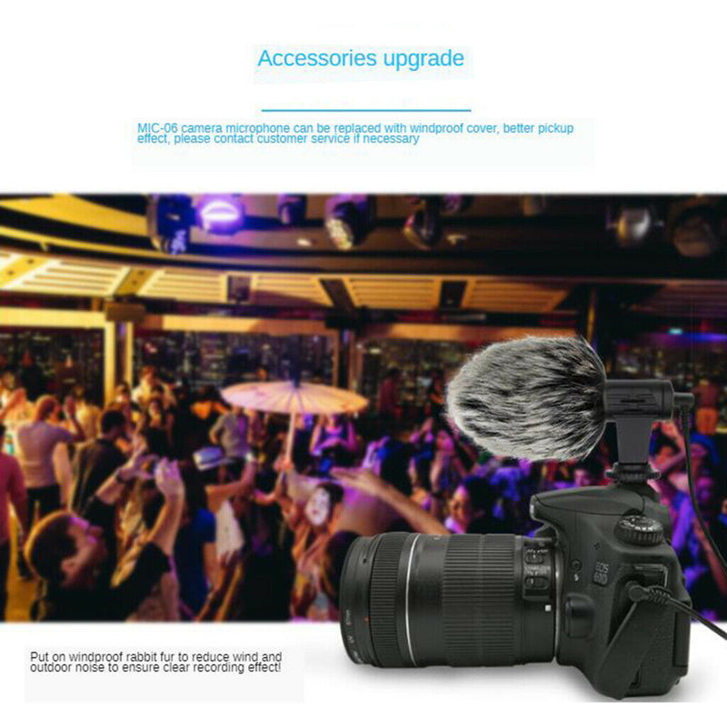 Vlogging Video Camera Microphone Condensor Directional Mic Smartphone Mic