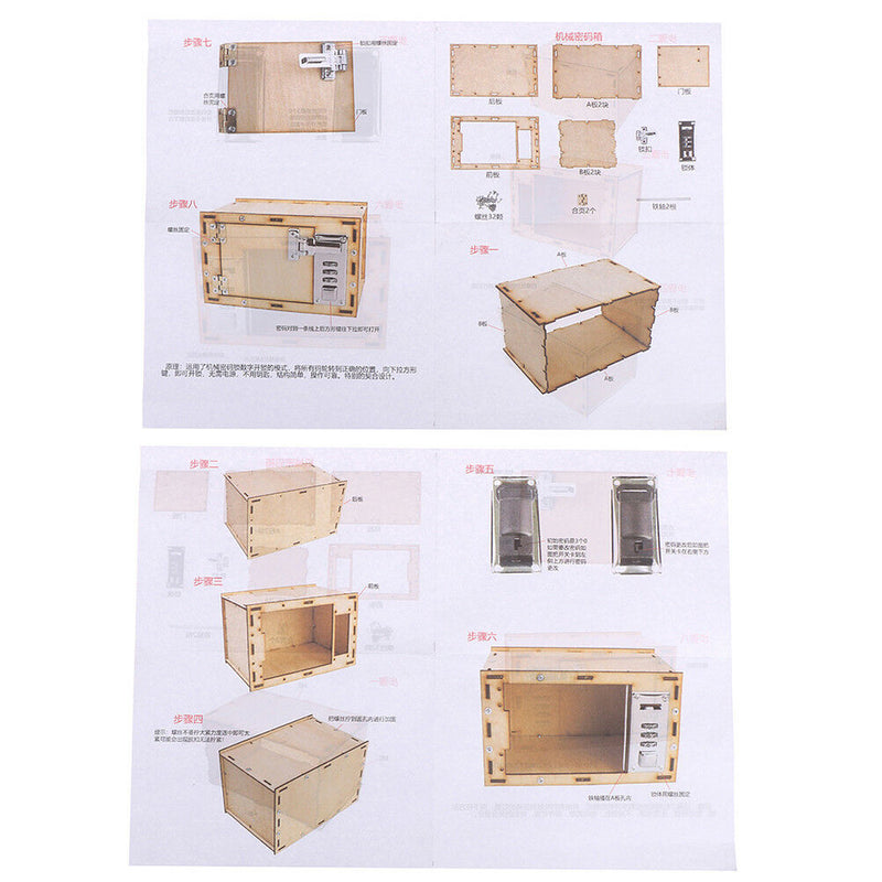 Mechanical password box diy kids science projects experiment kits boy  â„–[
