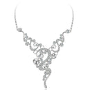 Wedding Jewelry Set Bling Statement Crystal Rhinsetone Earrings And Necklace