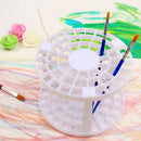 49 Holes Dismountable Brush Organizer Makeup Storage Pen Holder Plastic Round