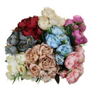 1 Bunch Artificial Flower Silk Peony Blossom Bouquet Home Table Decor Coffee