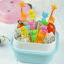 10X Fruit Fork Animal Food Picks Forks Children Cartoon Bento Lunch Decoration.